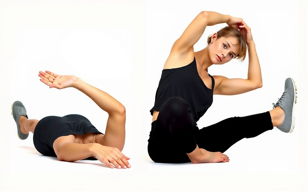 Person stretching gently, illustrating improved flexibility.