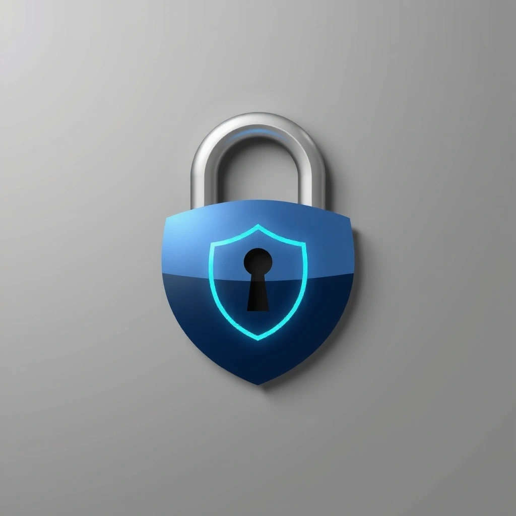 Secure lock icon representing data encryption